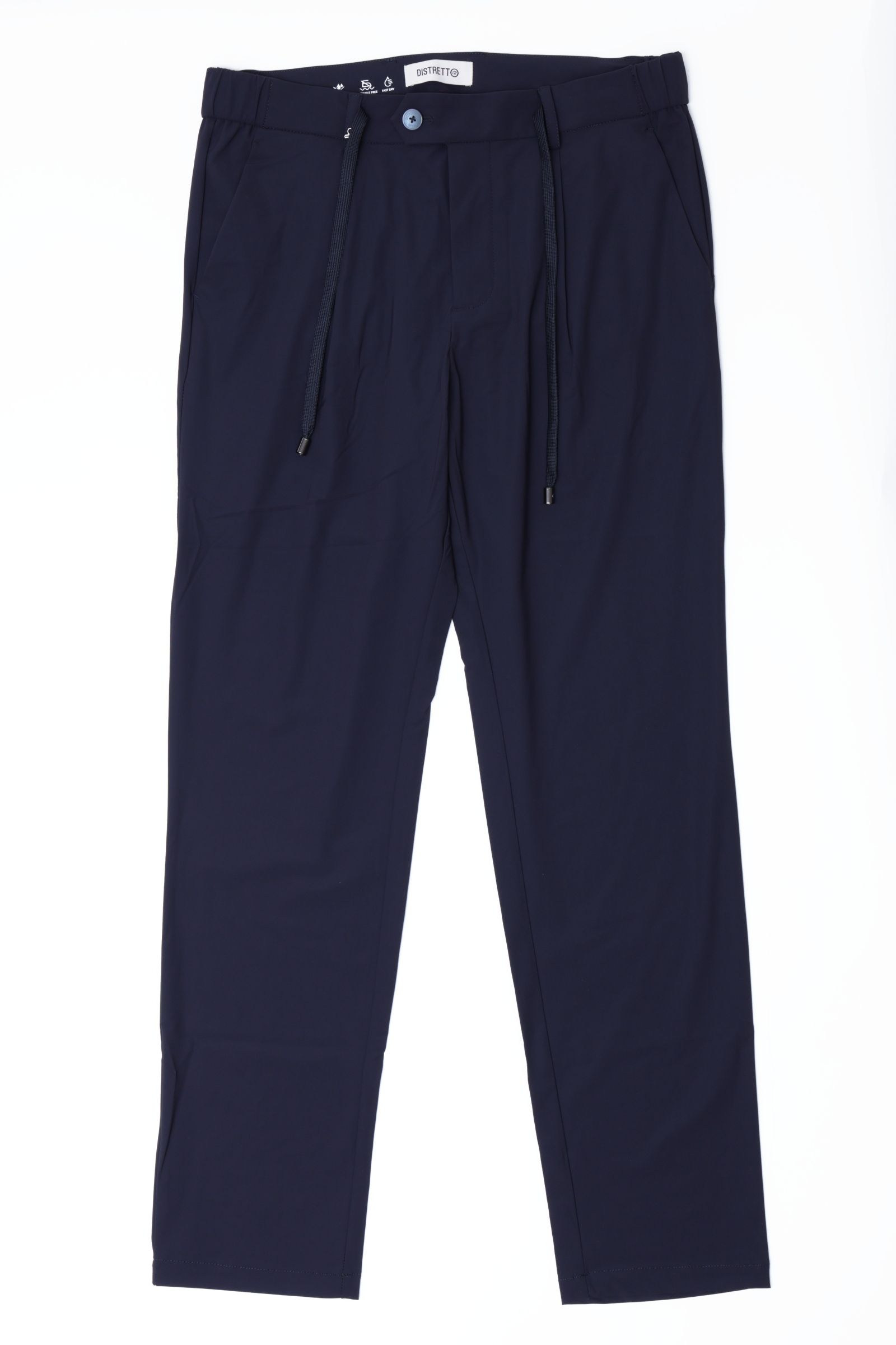 【セットアップあり】ストレッチ ナイロン ジャージ ワンプリーツ シャーリングパンツ  / ネイビー