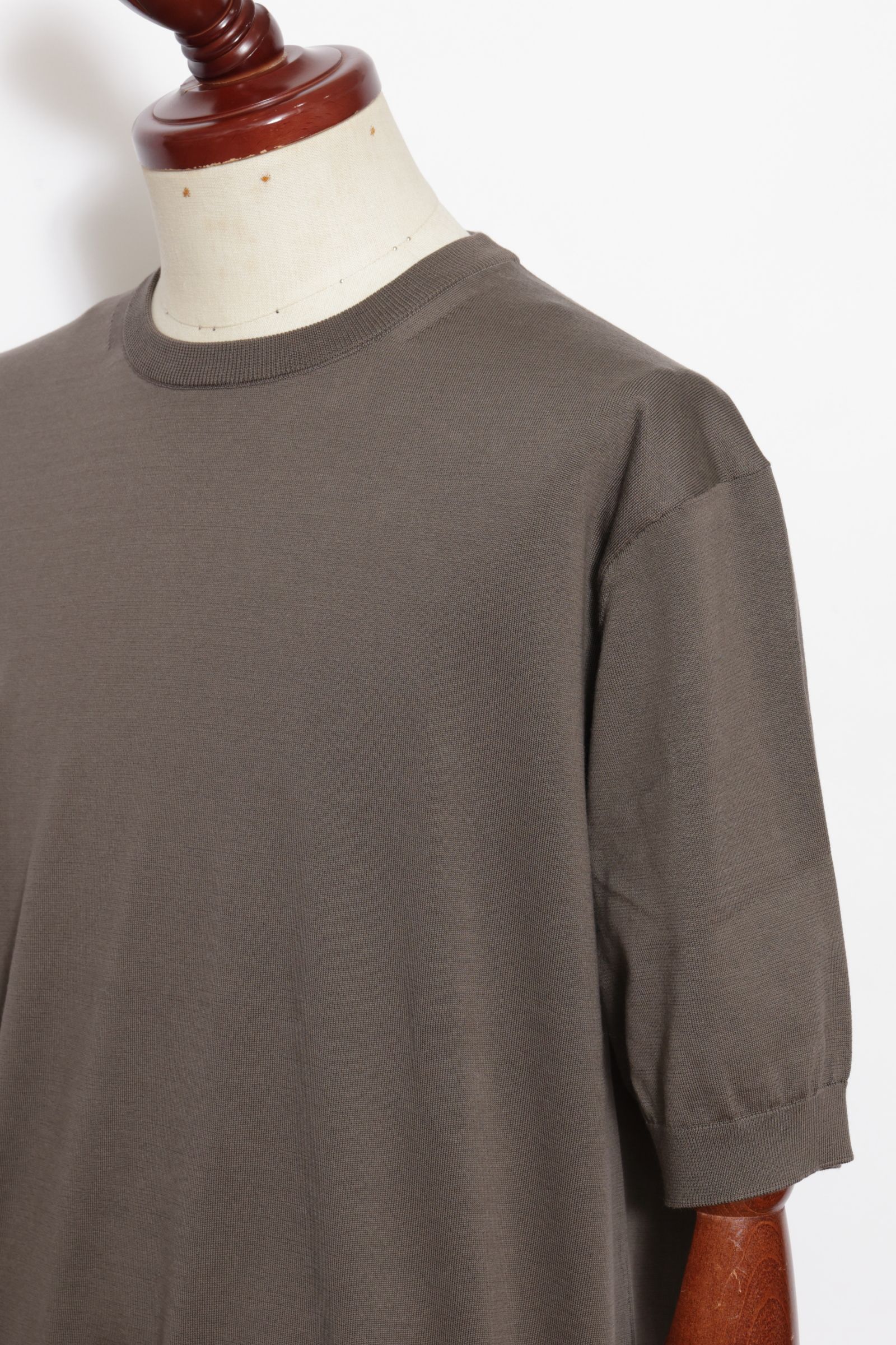 formaシリーズ #0440 21G シーアイランドコットン ハイゲージ リラクシングクルーネックプルオーバー / KHAKI BROWN カーキブラウン