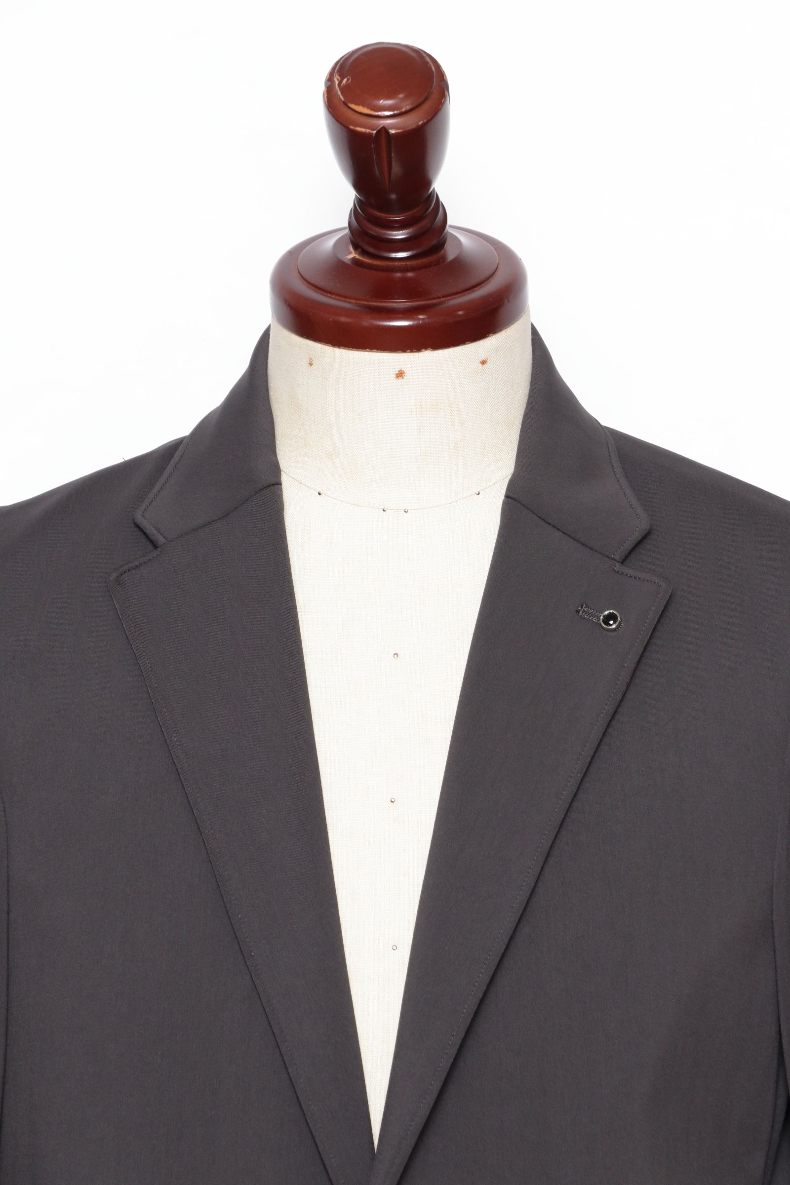 【セットアップあり】MALPENSA  SHINE TRICOT マルペンサシャイントリコ ストレッチナイロン 2B ジャケット / CGRY チャコールグレー