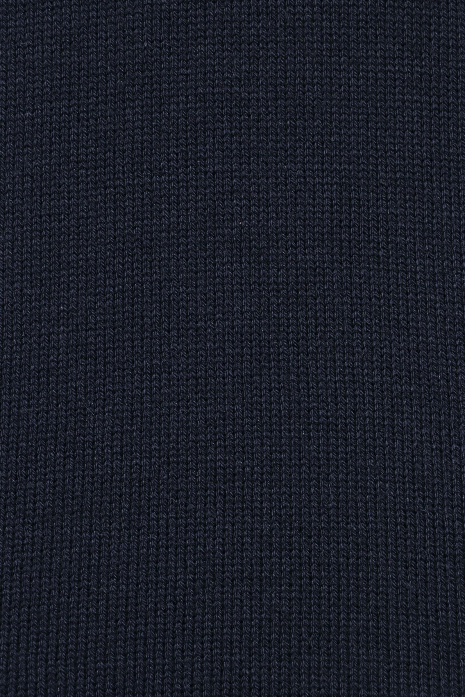 12G ハイゲージ ソフトコットン ソリッドモックネック ニットTシャツ/ ネイビー