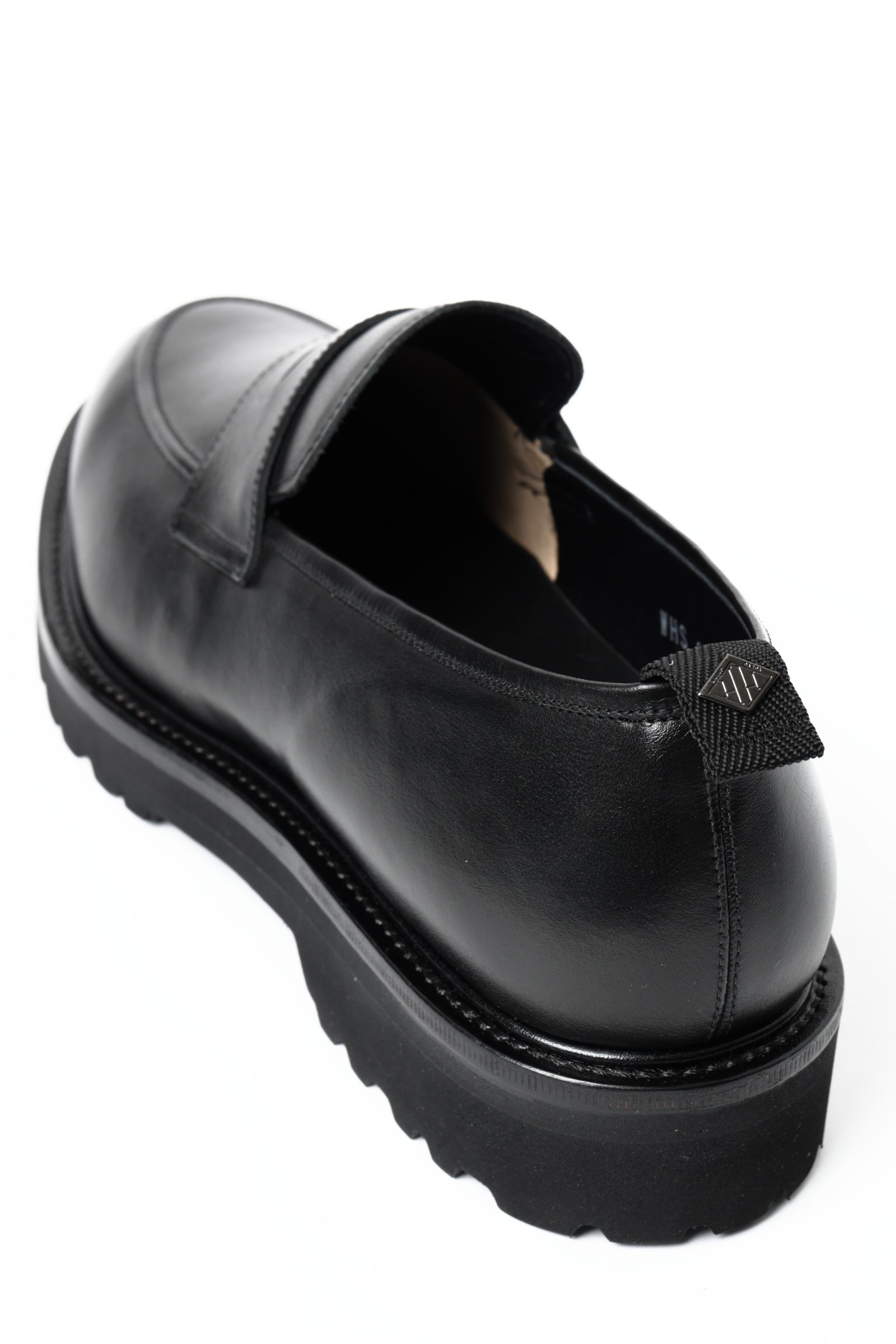 《BEKKU HOMME別注》【干場スペシャル】 柔らかい革 フンシャルカーフ コインローファー シューズ 革靴 / オールブラック