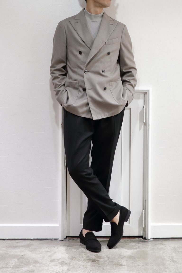 中古】ボリオリ BOGLIOLI K.JACKET ウール ハウンドトゥース柄 速けれ  