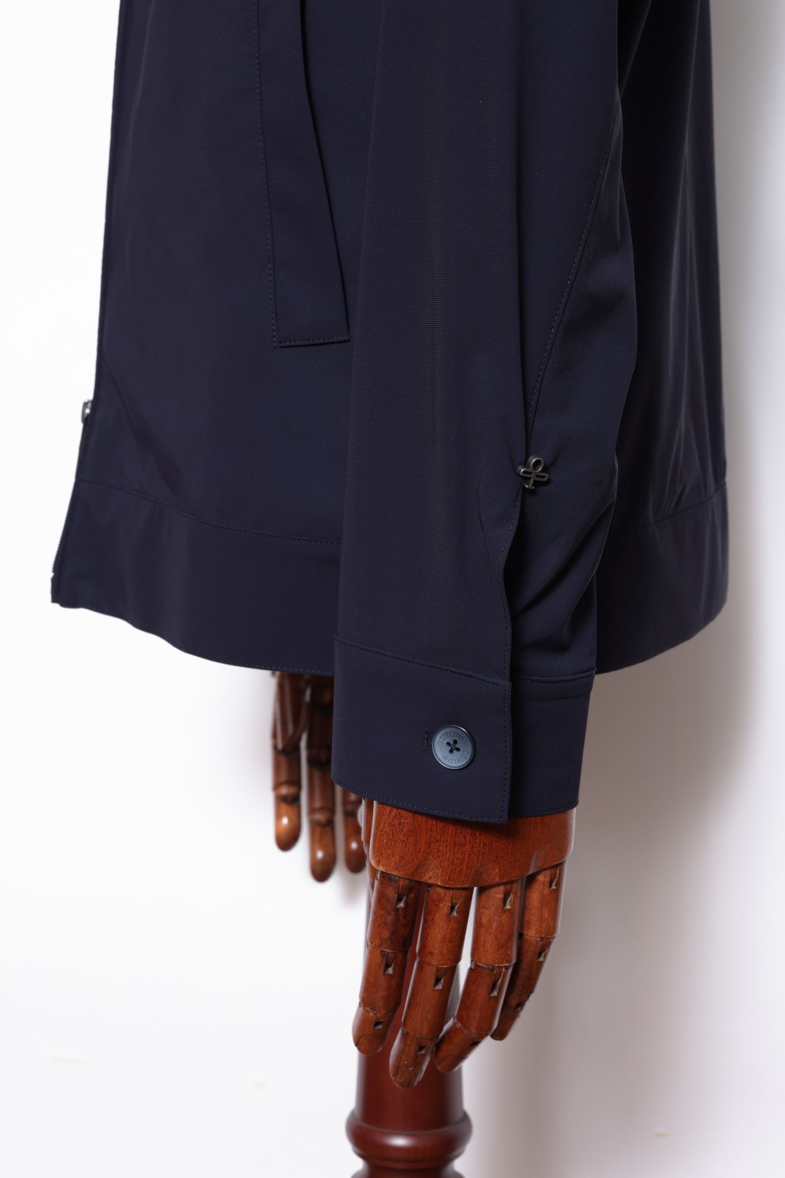 【セットアップあり】ストレッチ ナイロン ジャージ アビエイター ジャケット  / ネイビー