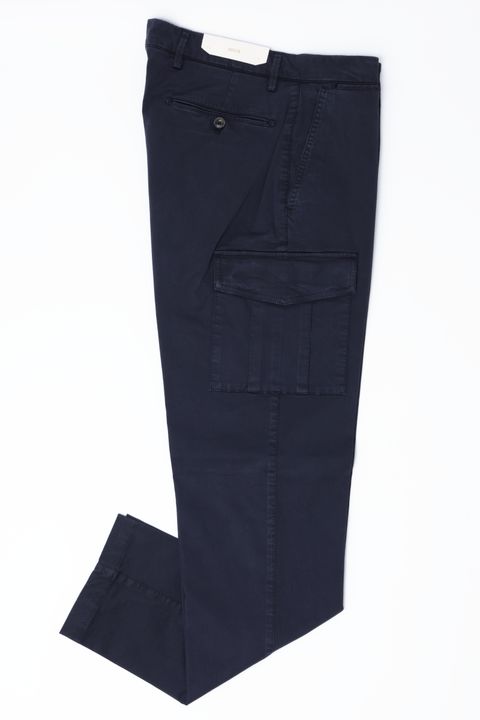 【干場氏モデル コラボ別注】ANNAPOLIS コットンストレッチ カーゴパンツ  / ネイビー 0011