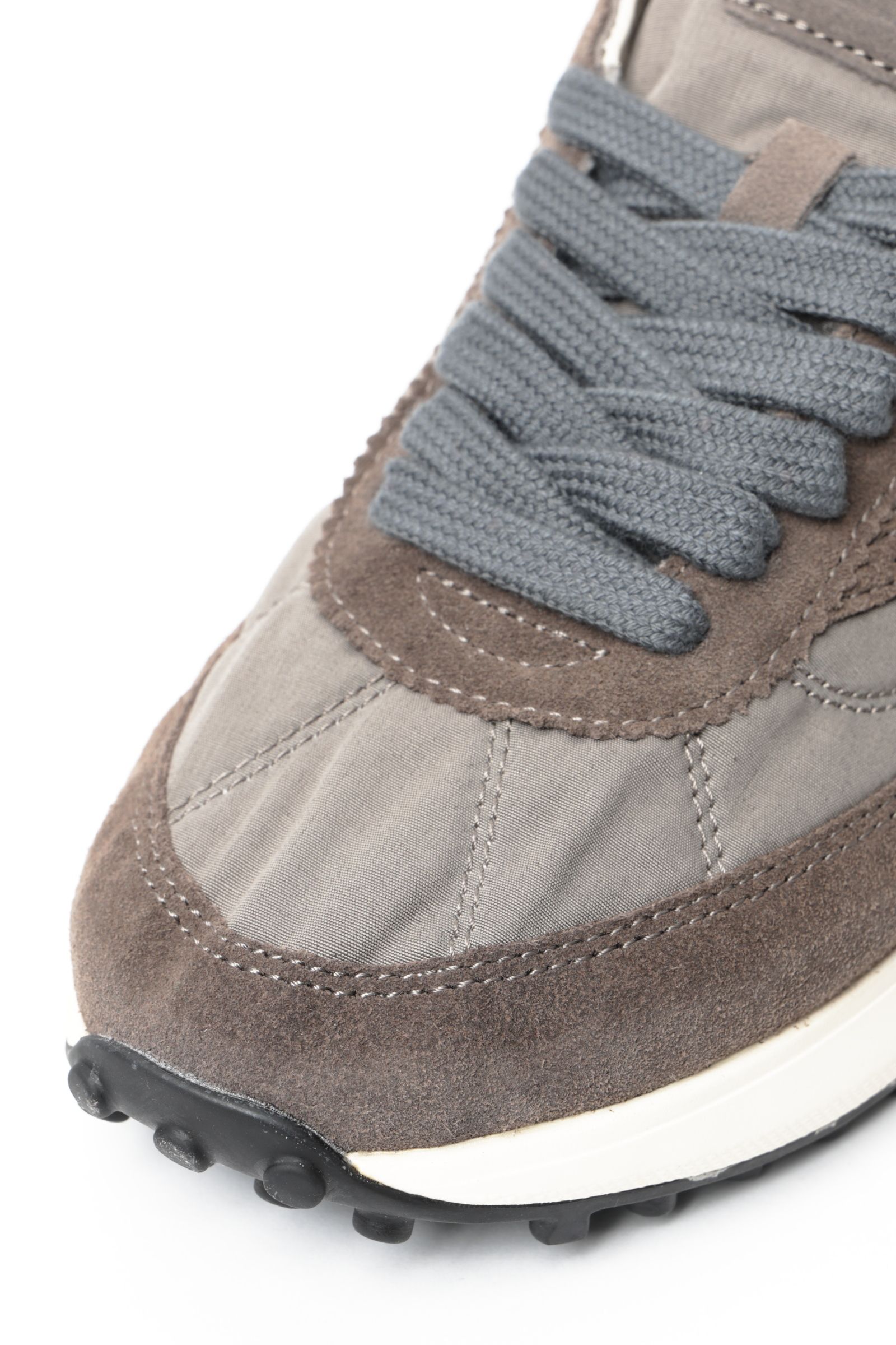 ATHLETA WAX GRAY ナイロン × スウェード ランシュータイプ スニーカー / グレー