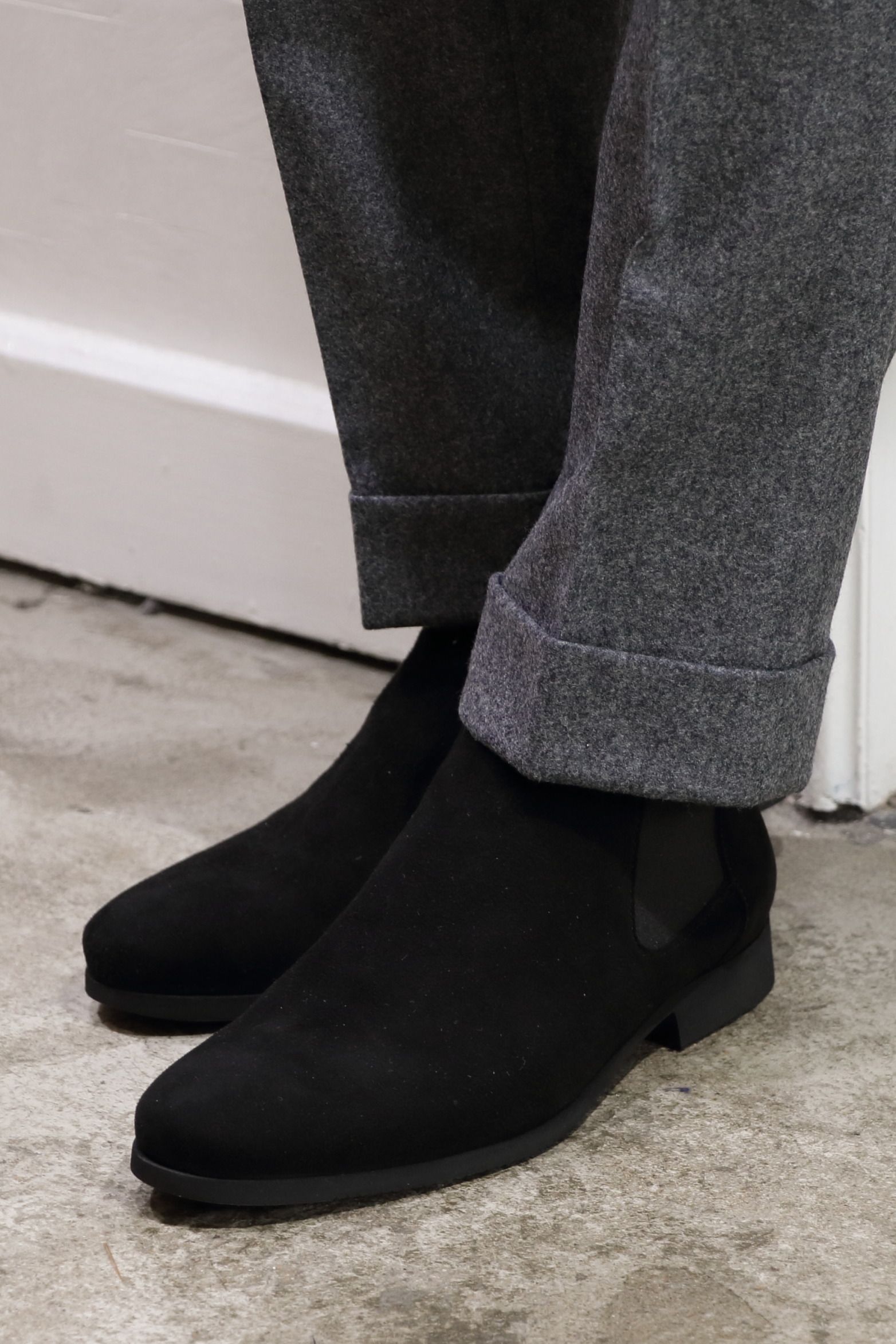 タヌキさんの革靴一覧はこちらFERRANTE フェランテ スエード サイドゴア ブーツ 革靴 6 グレー