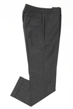 サイズ52まで【干場義雅氏 別注モデル】H DUE 永久クリース ストレッチウール パンツ / チャコールグレー