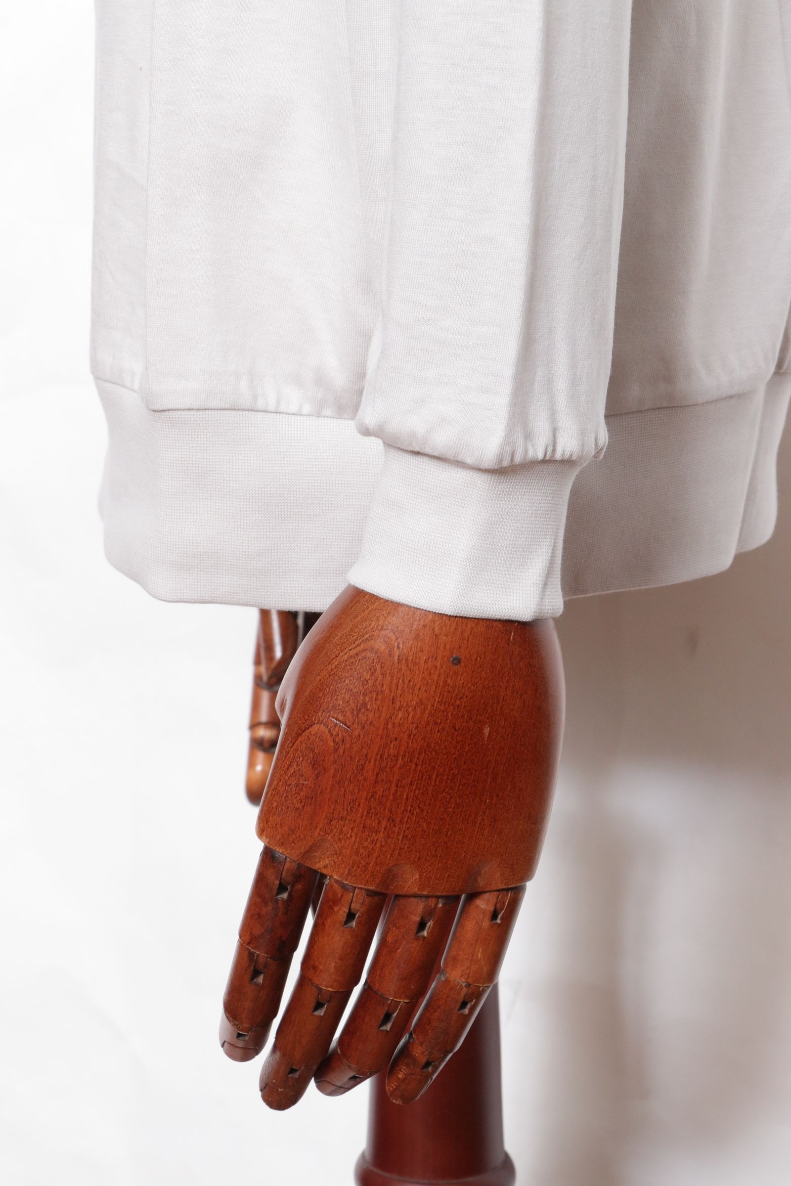 【サイズ50まで】FIANO LUNGO コットン モックネック 長袖 カットソー / アイスグレー 020