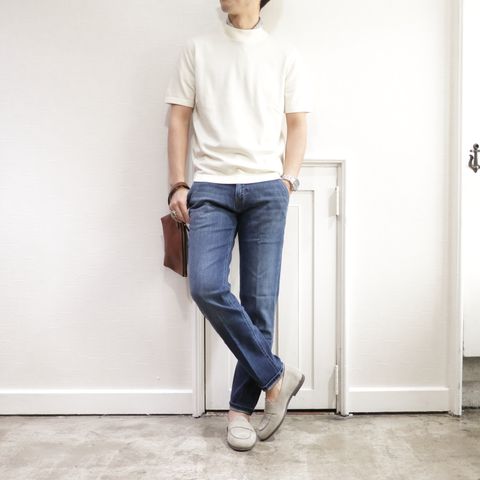 ”FILIPPO DE LAURENTIIS”を使用した春夏ニットオンニットコーデ