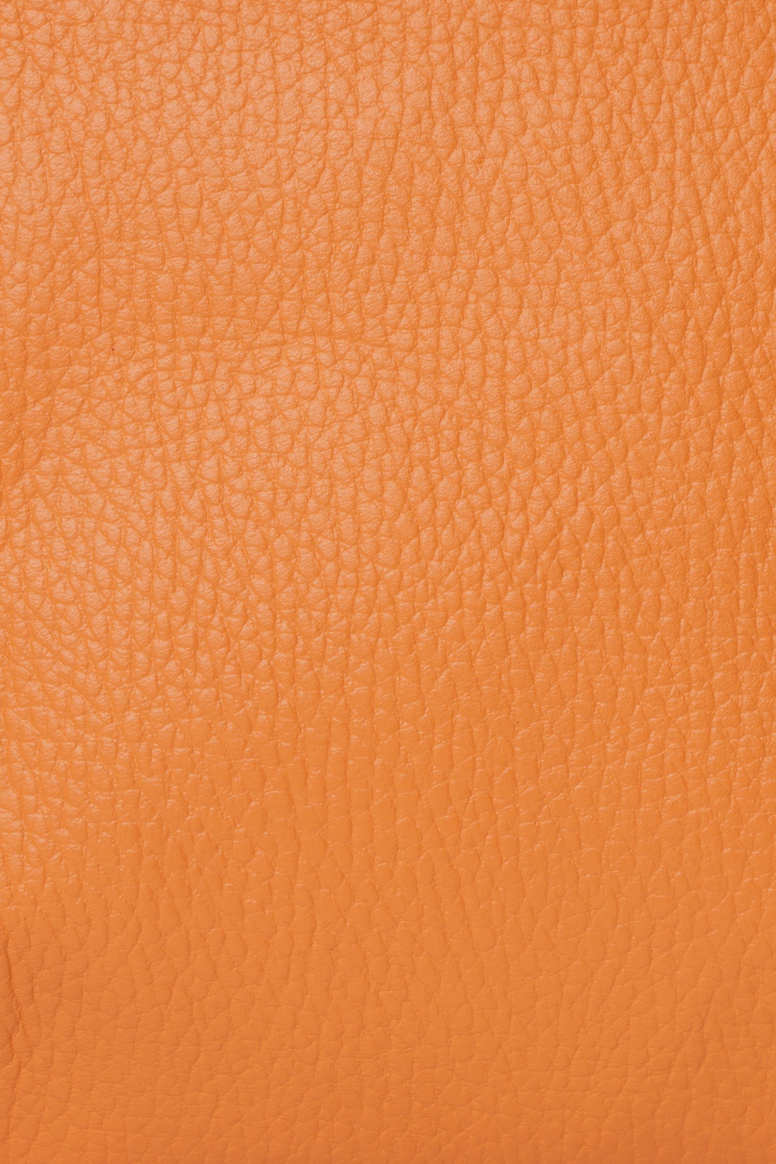 Cinque Terreシリーズ シュリンクレザー シンプルポーチ / オレンジ