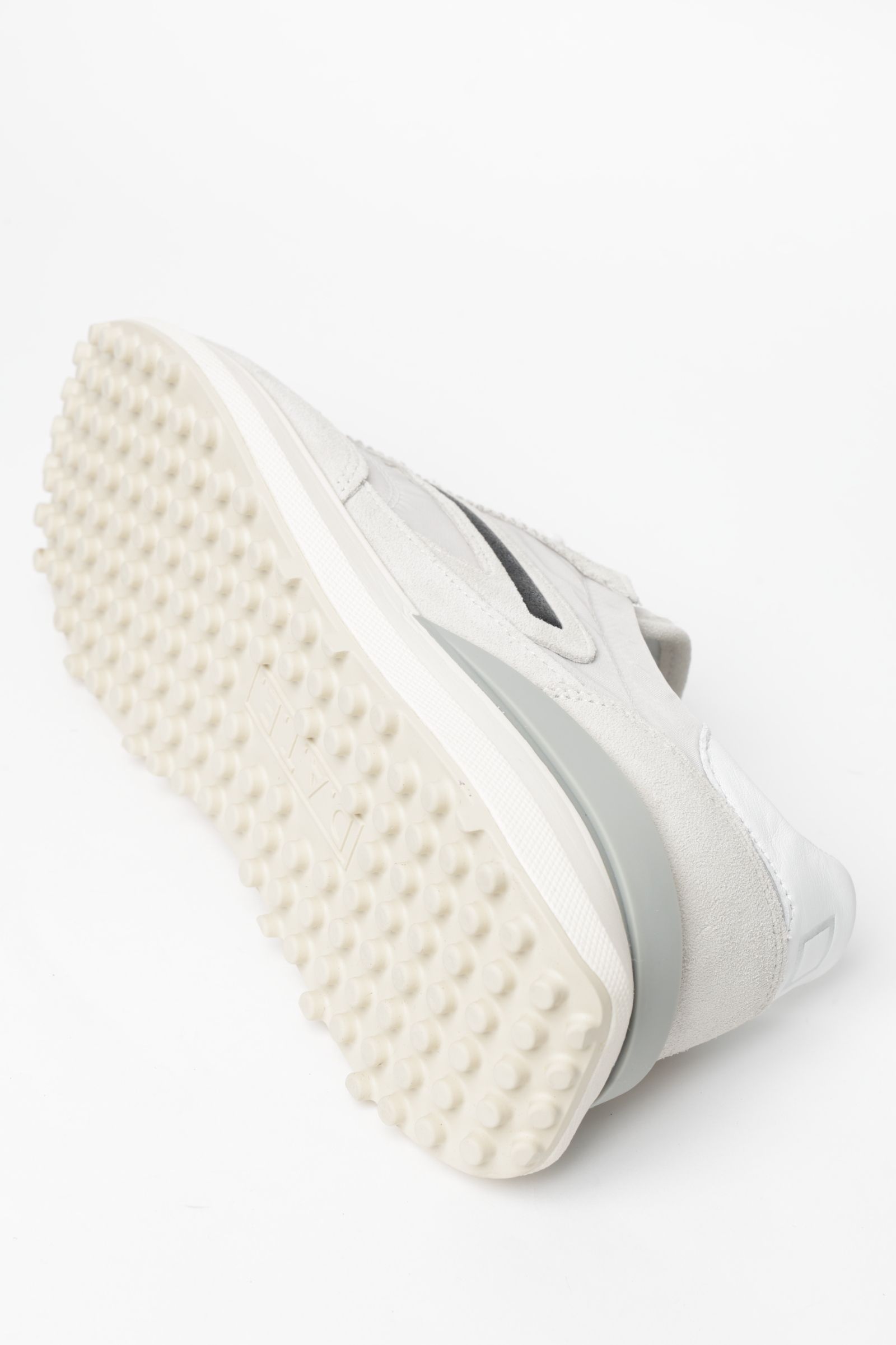 Athleta ナイロン × スウェード ランシュータイプ スニーカー / グレー x ホワイト