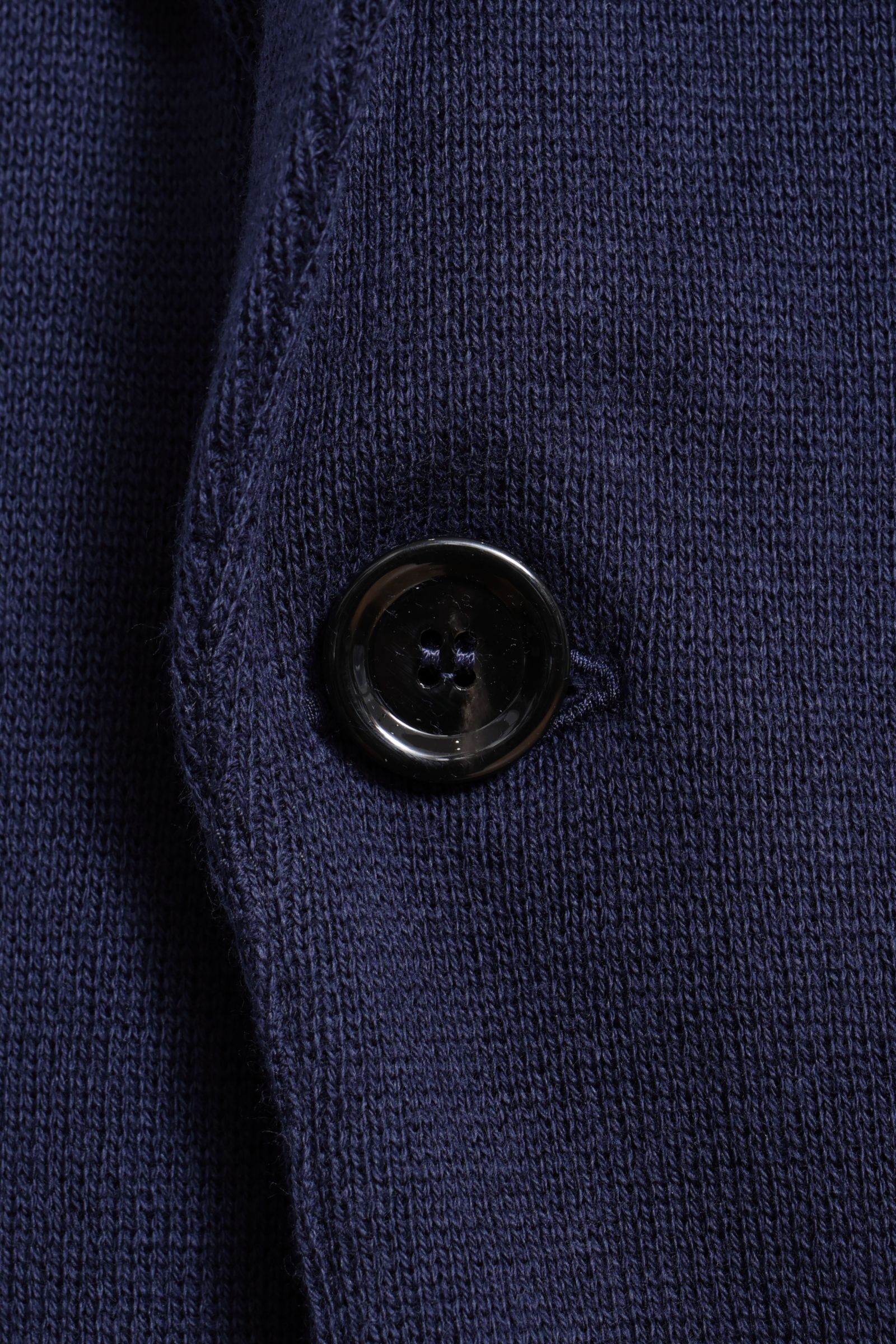 ALJM コットン ニット 2B ジャケット  / ネイビー 0850