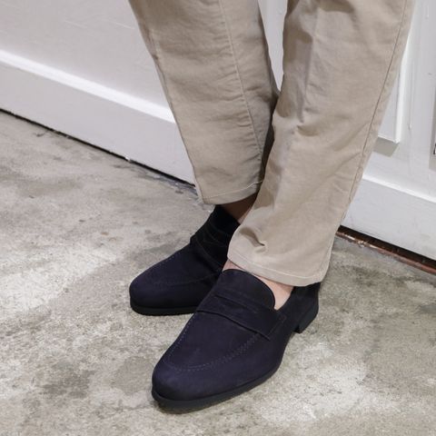 "BOGLIOLI"ネイビージャケットを使用したジャケパンスタイル