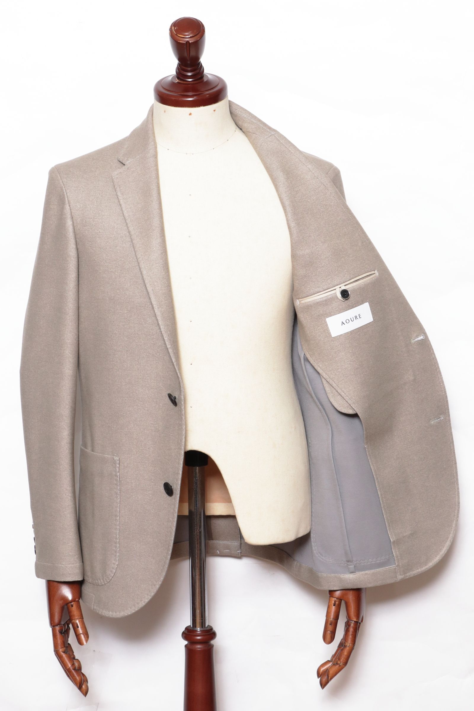 【セットアップあり】"THE FIRST CLASS" CERVINO ウォームジャージ 2B テイラードジャケット / LBEG ライトベージュ