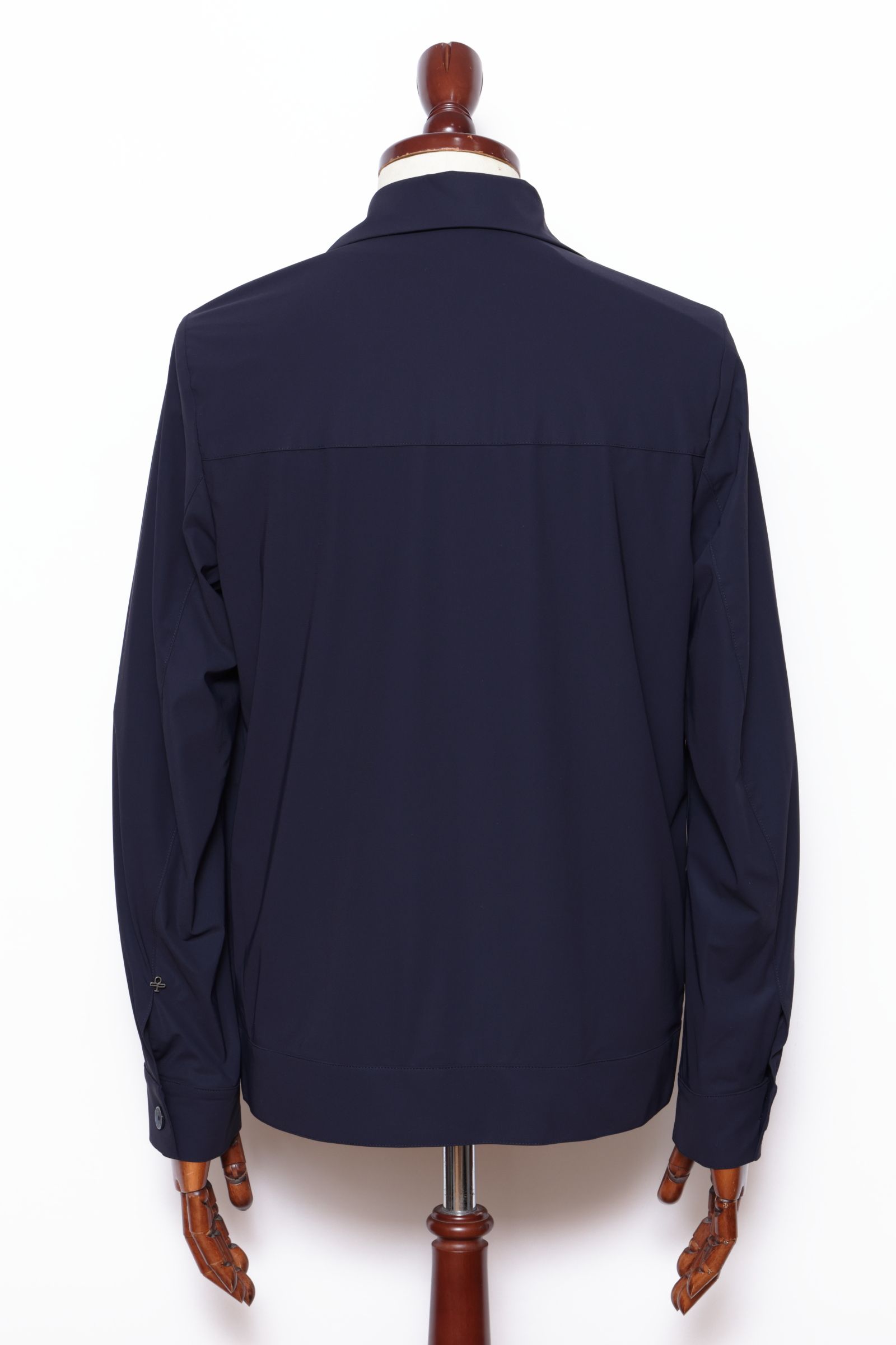 【セットアップあり】ストレッチ ナイロン ジャージ アビエイター ジャケット  / ネイビー