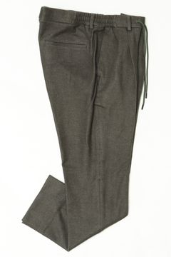 【セットアップあり】"THE FIRST CLASS" CERVINO ウォームジャージ 1プリーツ テーパード イージースラックス / KKI カーキ