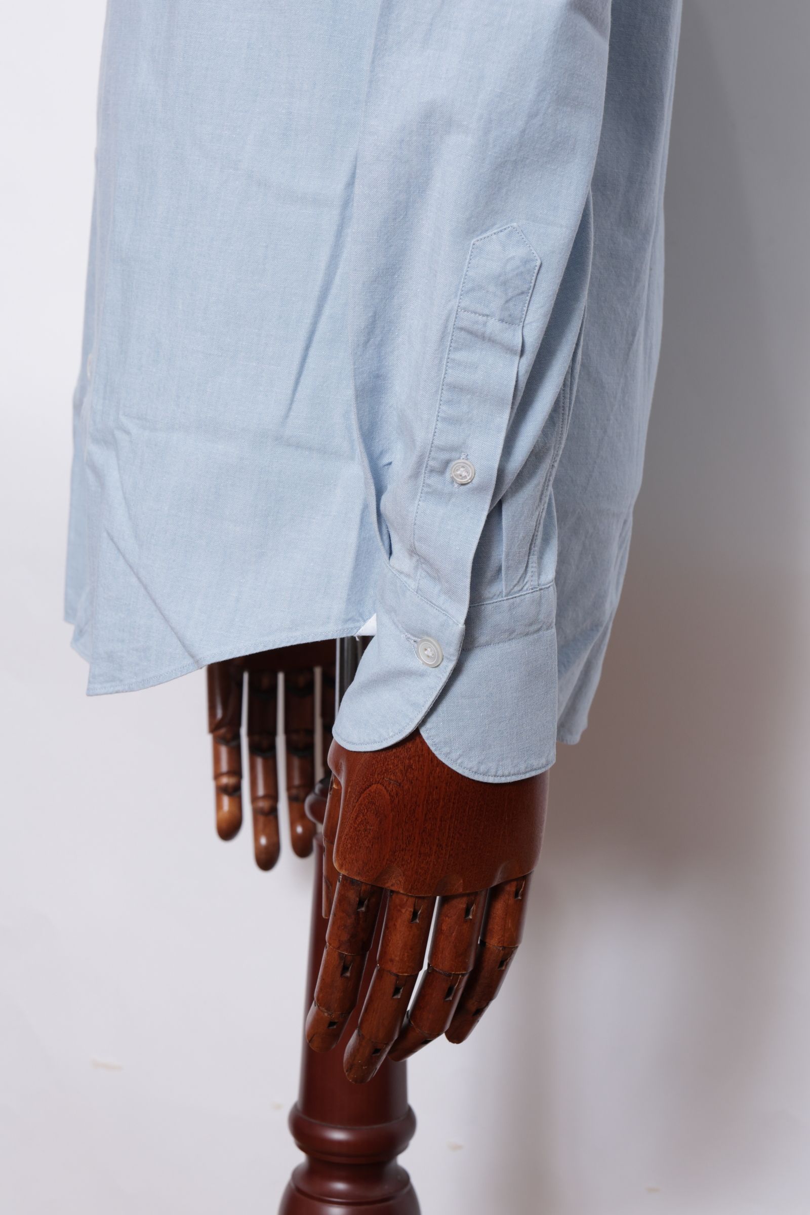 SIMONE シモーネ / BALI バーリ コットン シャンブレー カッタウェイ シャツ / ライトインディゴ