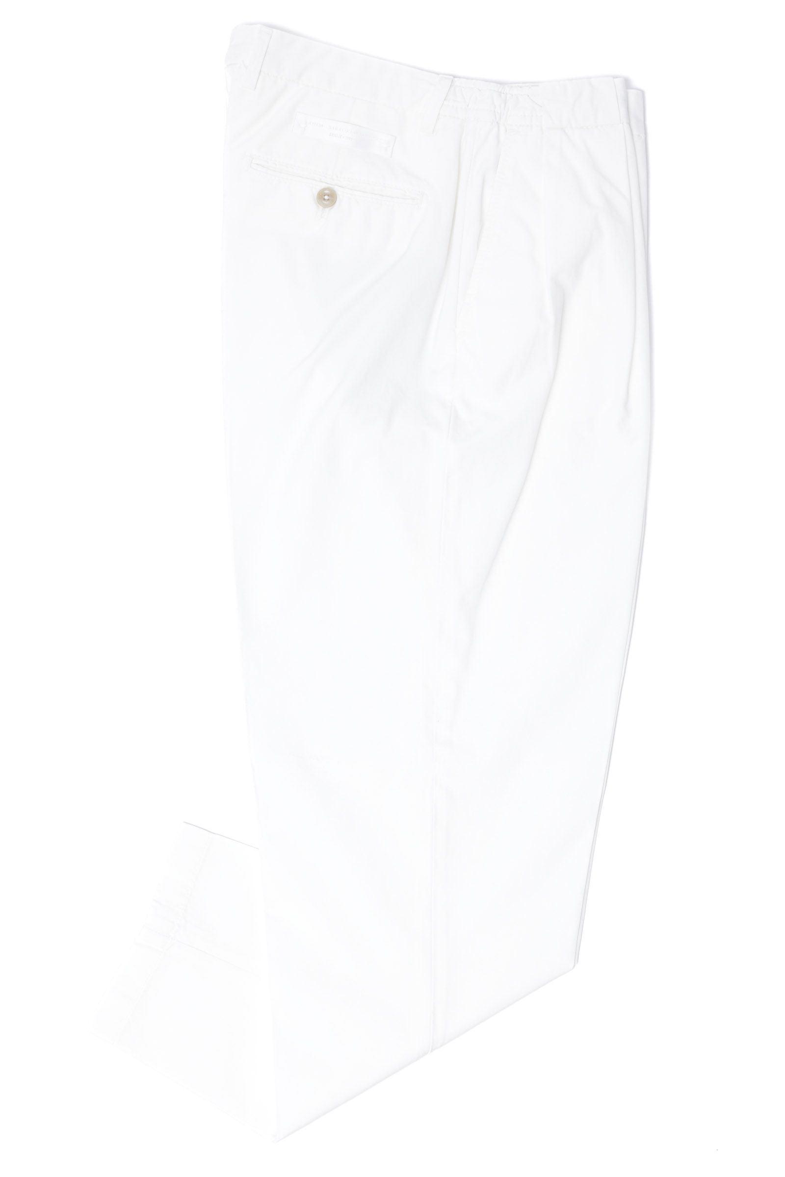 【干場氏モデル】PORTOBELLO コットン ボックスプリーツ テーパードパンツ / ホワイト 5120