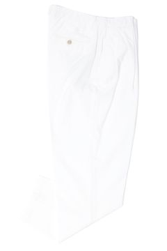 【干場氏モデル】PORTOBELLO コットン ボックスプリーツ テーパードパンツ / ホワイト 5120