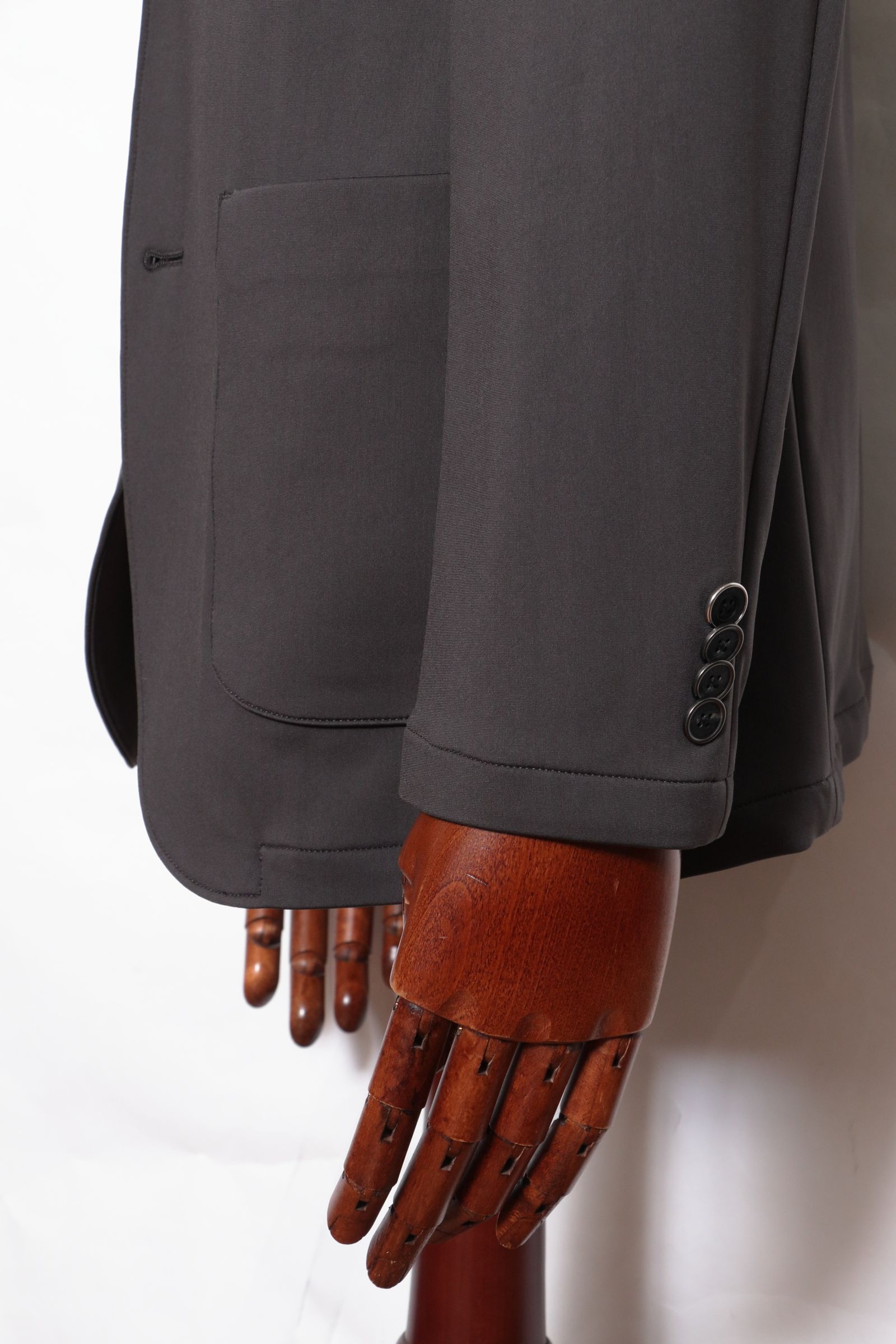 【セットアップあり】MALPENSA  SHINE TRICOT マルペンサシャイントリコ ストレッチナイロン 2B ジャケット / CGRY チャコールグレー