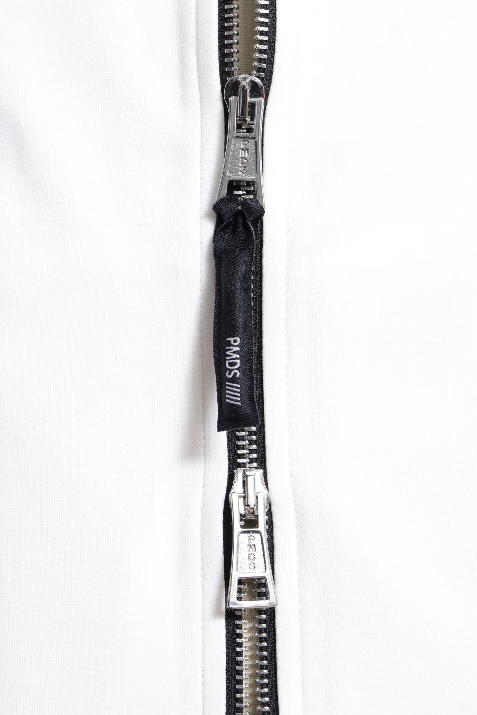 【セットアップあり】ABEL ストレッチジャージ スウェットコンビ ワンポイントロゴ ジップアップ パーカー / ホワイト × グレー × ブラック