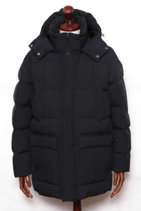 【FUNCTIONAL WARDROBE】 PI001292U  2レイヤーダウンフーディーコート / ブラック 9300