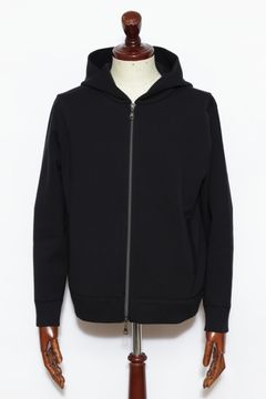 【セットアップあり】arteccoシリーズ #0418 コットン ニット ジップアップパーカー / Black ブラック