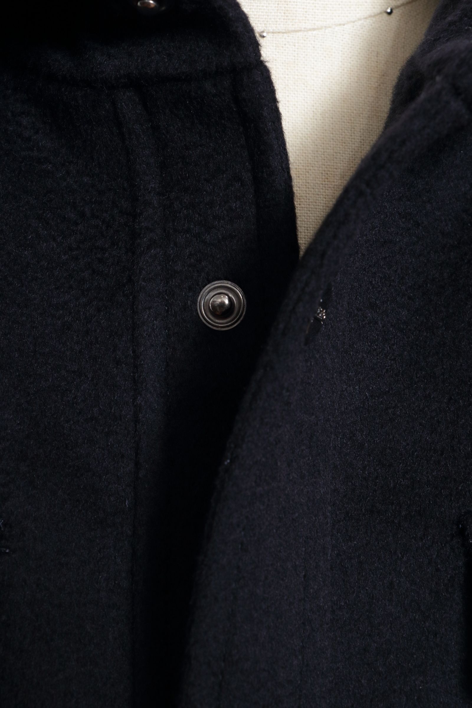 GI000312U ウールカシミア フランネル シャツブルゾン / ネイビー 9200