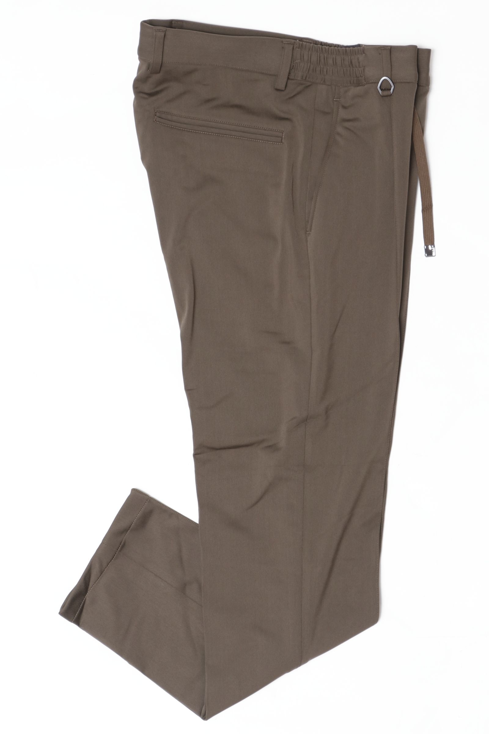 【セットアップあり】MALPENSA SHINE TRICOT マルペンサシャイントリコ ナイロンストレッチ ノープリーツ テーパード イージースラックス / KKI カーキ