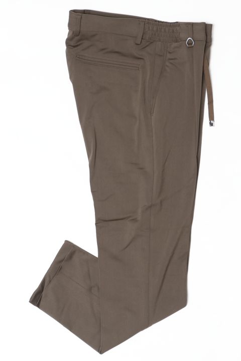 【セットアップあり】MALPENSA SHINE TRICOT マルペンサシャイントリコ ナイロンストレッチ ノープリーツ テーパード イージースラックス / KKI カーキ