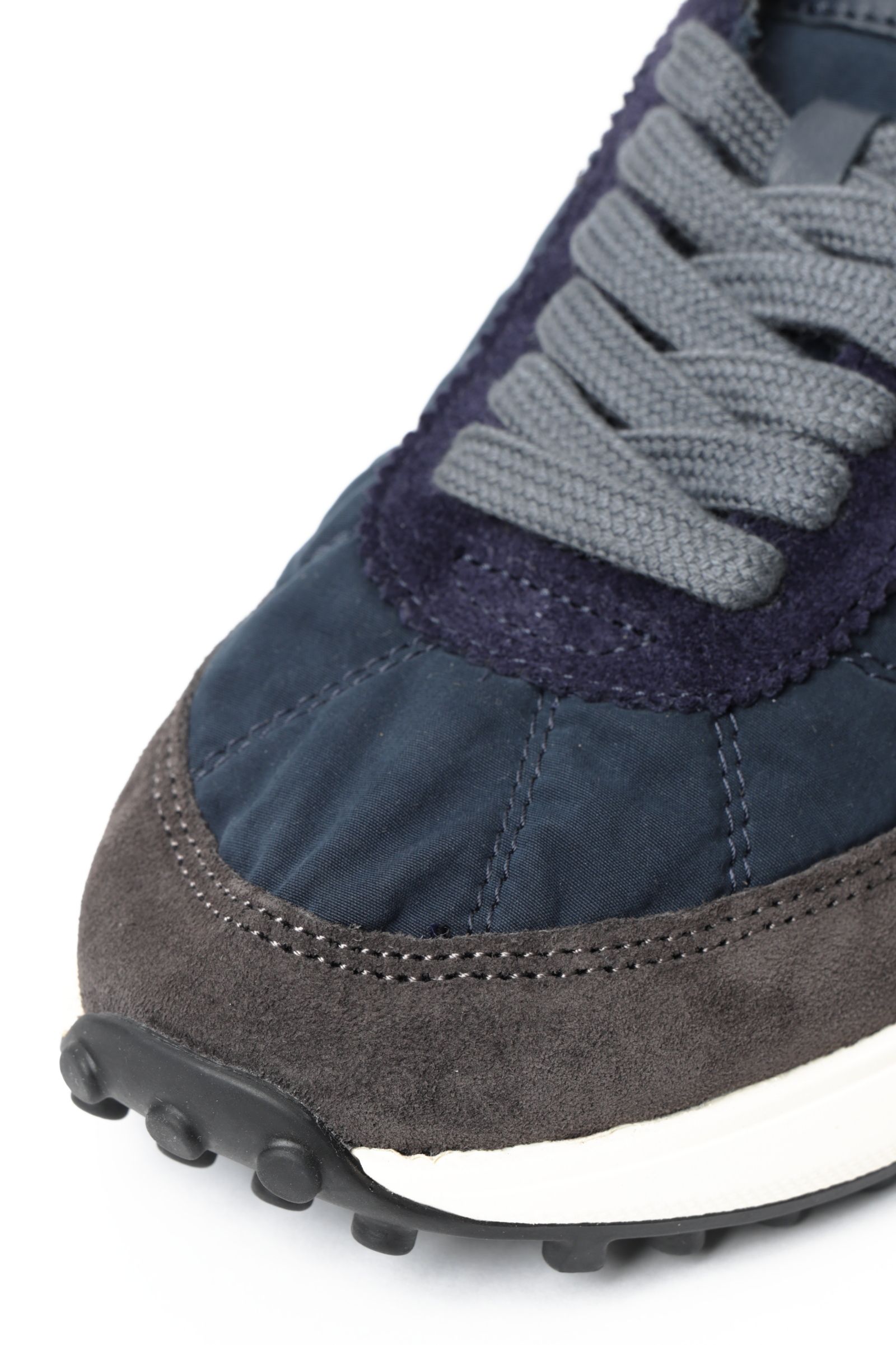 ATHLETA WAX BLUE ナイロン × スウェード ランシュータイプ スニーカー / ネイビー