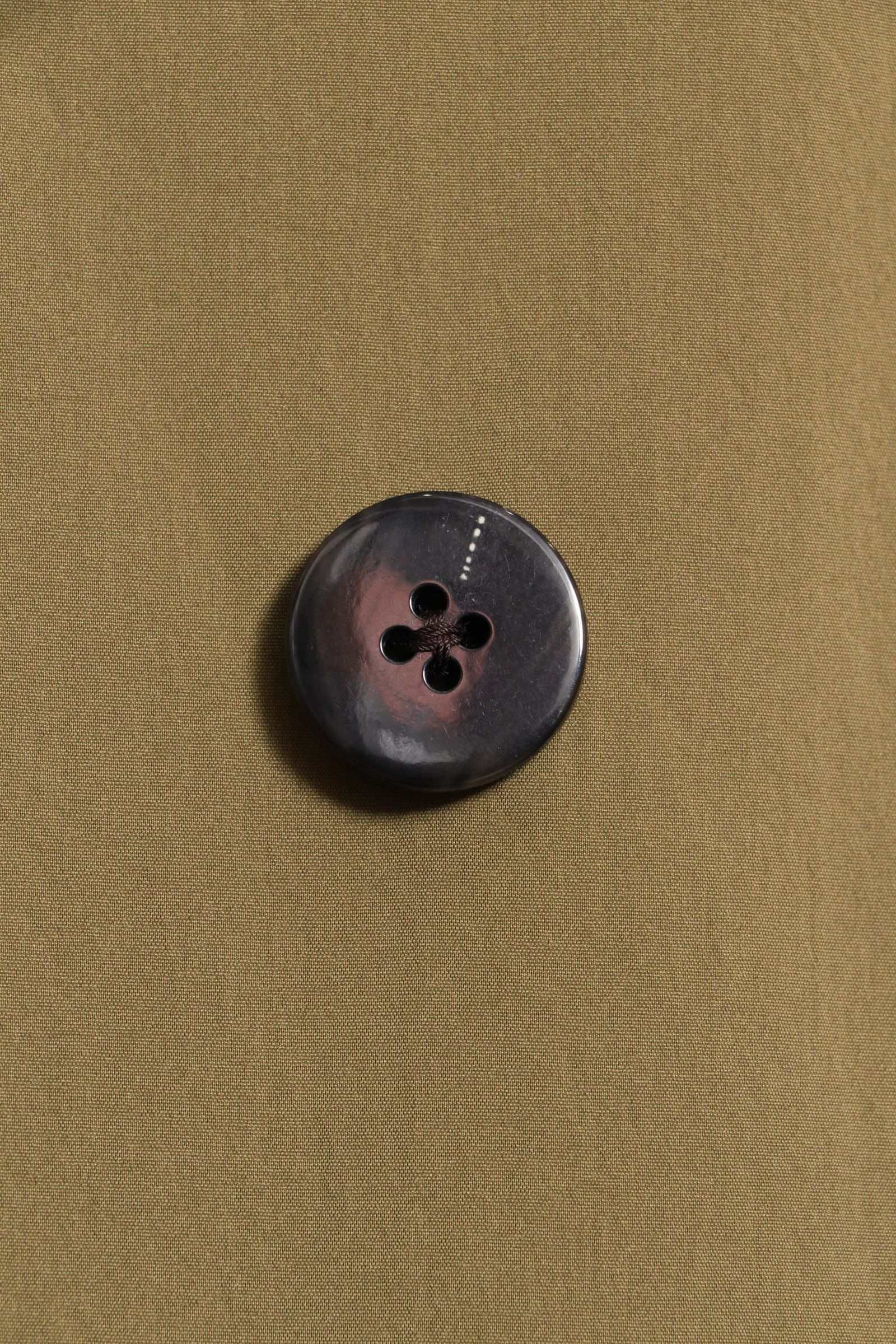 【半裏、無双仕立て】撥水ポリエステル タイプライター トレンチ / ダークベージュ