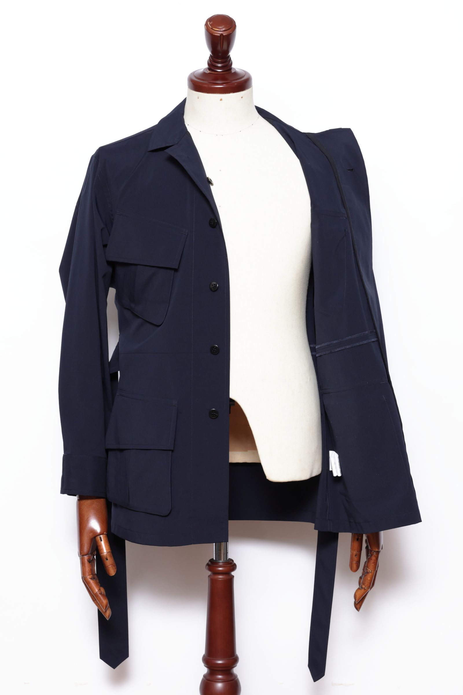 撥水ポリエステル タイプライター ファティーグ ジャケット / ネイビー