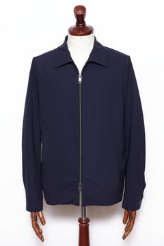 【セットアップあり】ストレッチ ナイロン ジャージ アビエイター ジャケット  / ネイビー