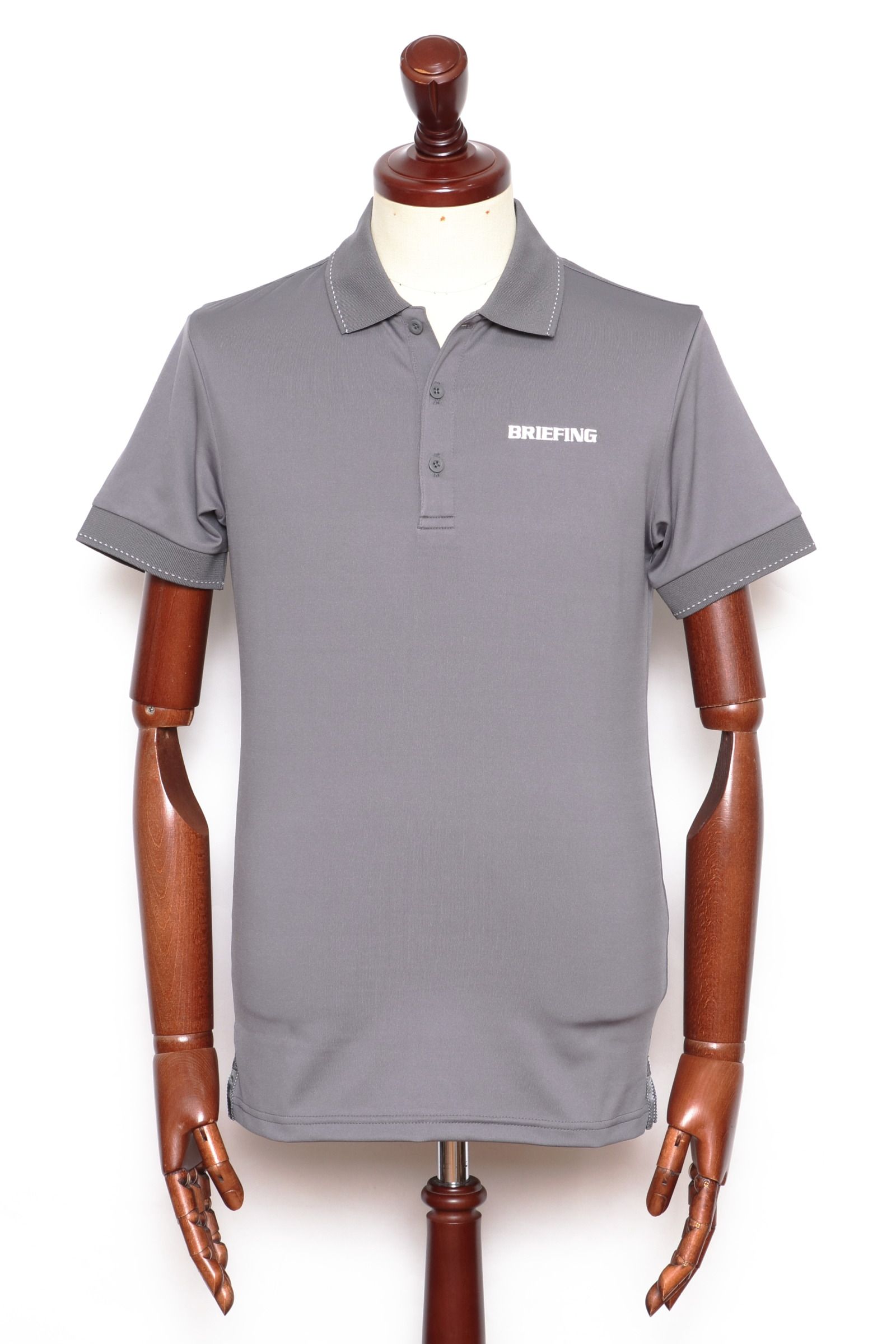 BRIEFING GOLF - MENS TOUR POLO ストレッチナイロン ポロ / グレー