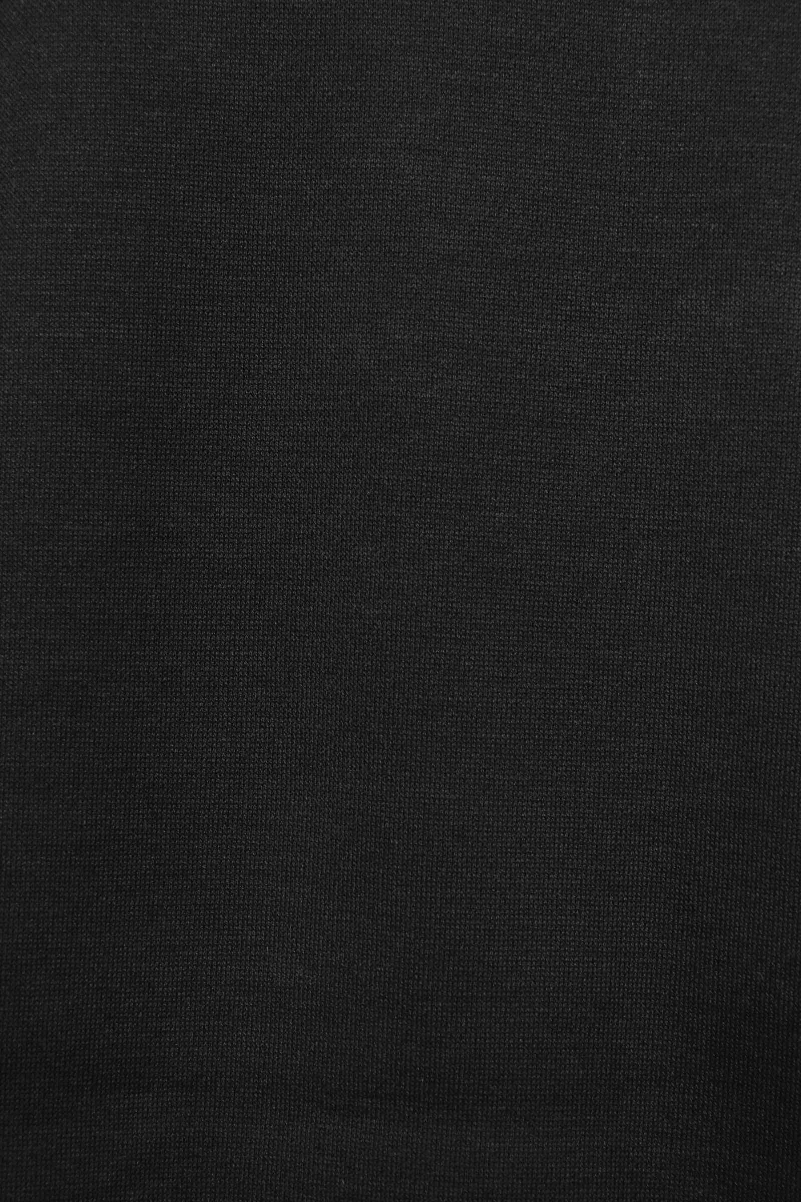 JG000206U ジャージニットエフェクト コットン クルーネック Tシャツ / ブラック