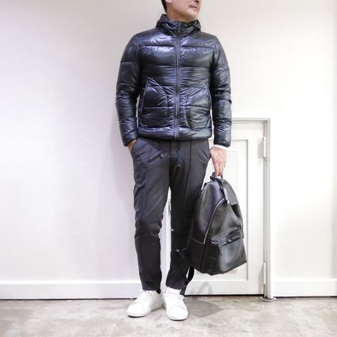 HERNOウルトラライトダウンを使用したレイヤードスタイル