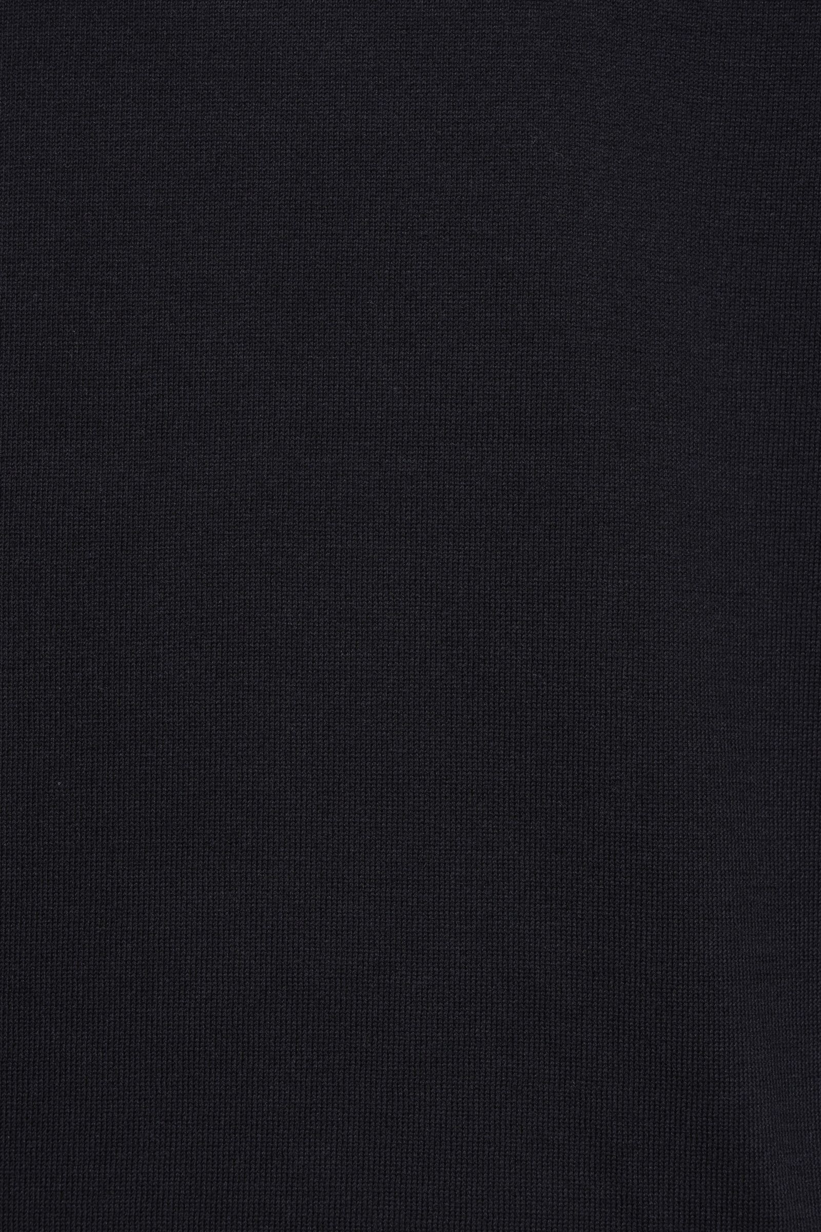 干場氏モデル クレープコットン ショートスリーブ スキッパーポロ / ブラック