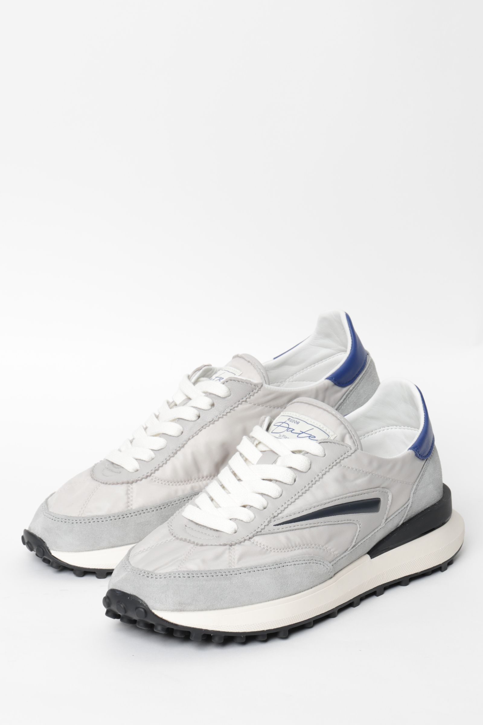 Athleta ナイロン × スウェード ランシュータイプ スニーカー / ライトグレー