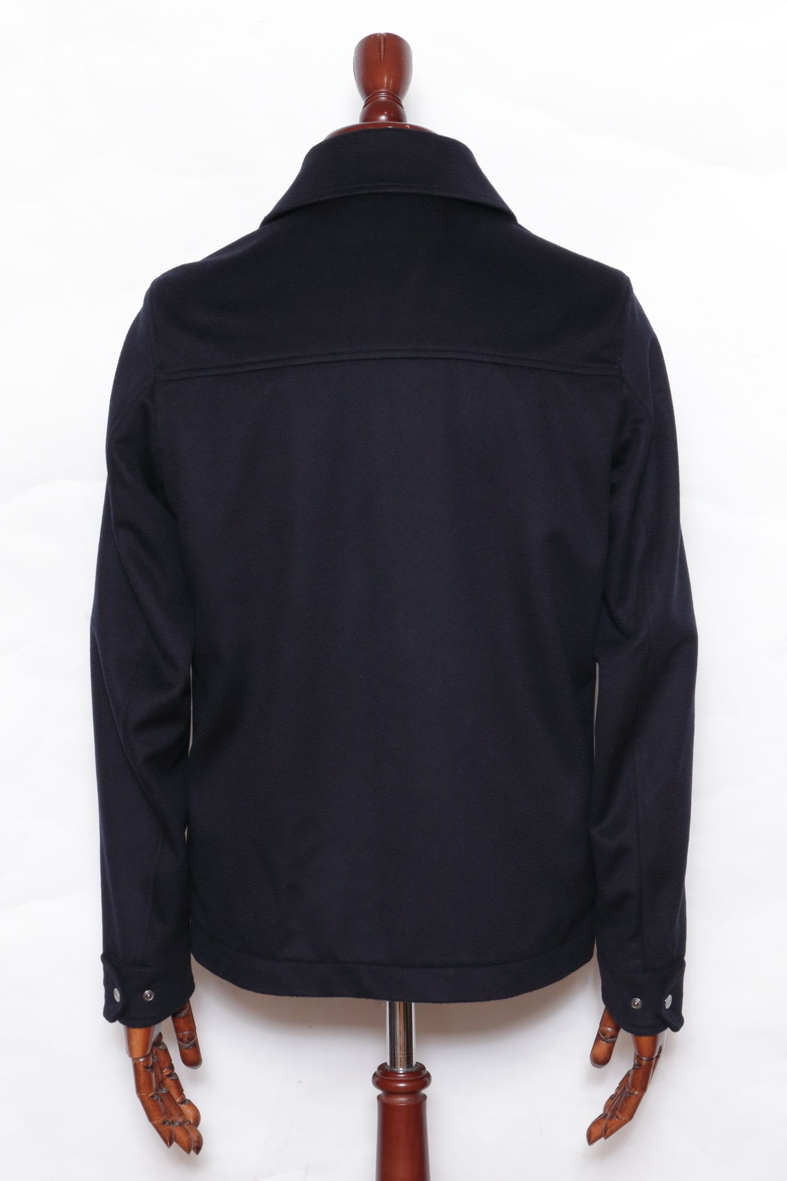 GI000312U ウールカシミア フランネル シャツブルゾン / ネイビー 9200