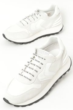 PARIS POWER スエード × ナッパレザー  スニーカー  / ホワイト