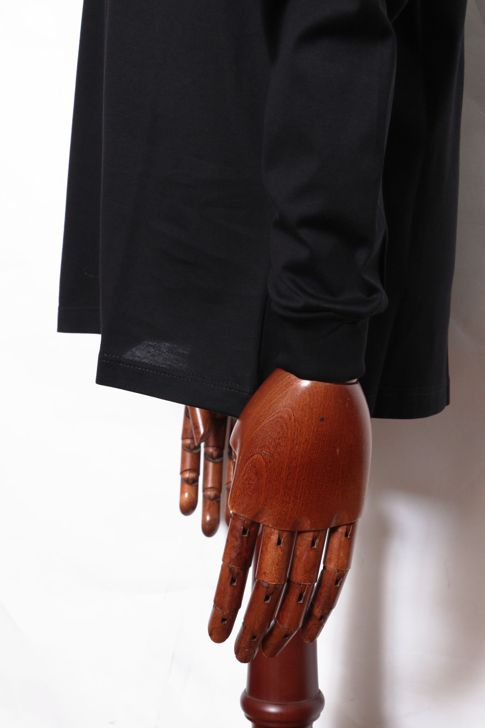 SULE サークルロゴ コットン 長袖Tシャツ / ブラック