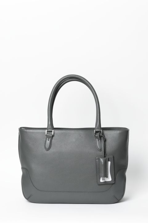 Maiden Voyageシリーズ メイデン ヴォヤージュ 薄マチ シュリンクレザー トートバッグ  / チャコールグレー