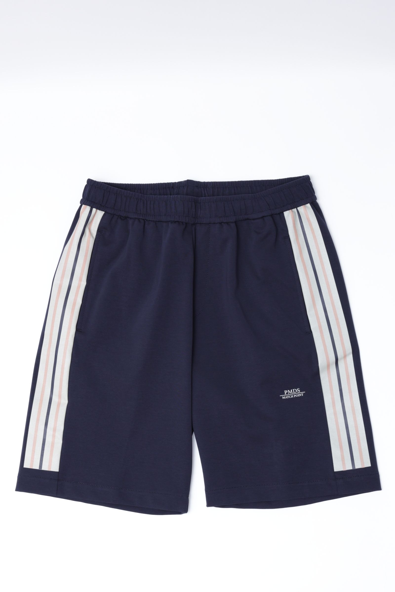 【セットアップあり】EVER HOOD ストレッチジャージ ワンポイントロゴ ジップアップ パーカー  / ネイビー × ベージュ × ピンク