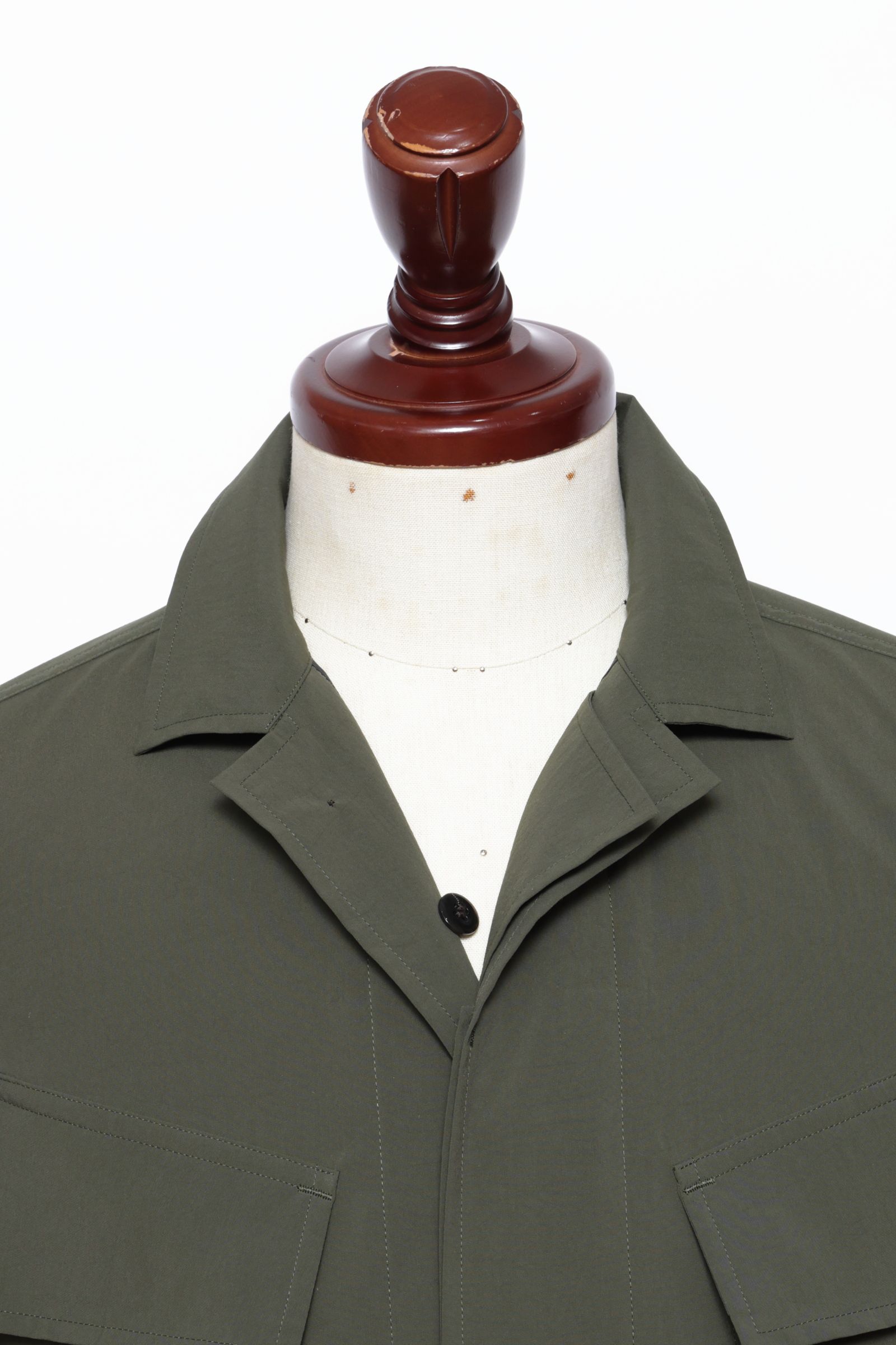 撥水ポリエステル タイプライター ファティーグ ジャケット / ダークオリーブ