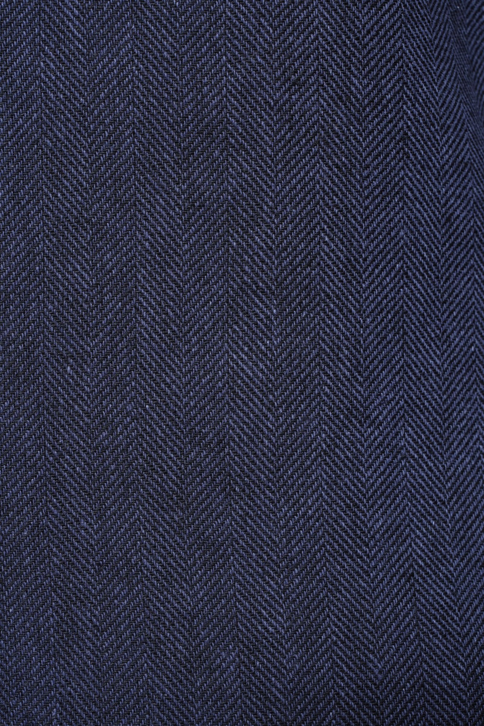 ROMA コットンリネン ヘリンボーン 2B シングル ジャケット / ネイビー