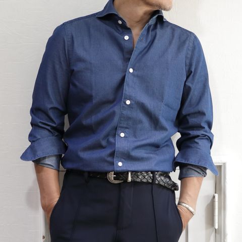 "LARDINI"ストレッチナイロンセットアップを使用したドレススタイル