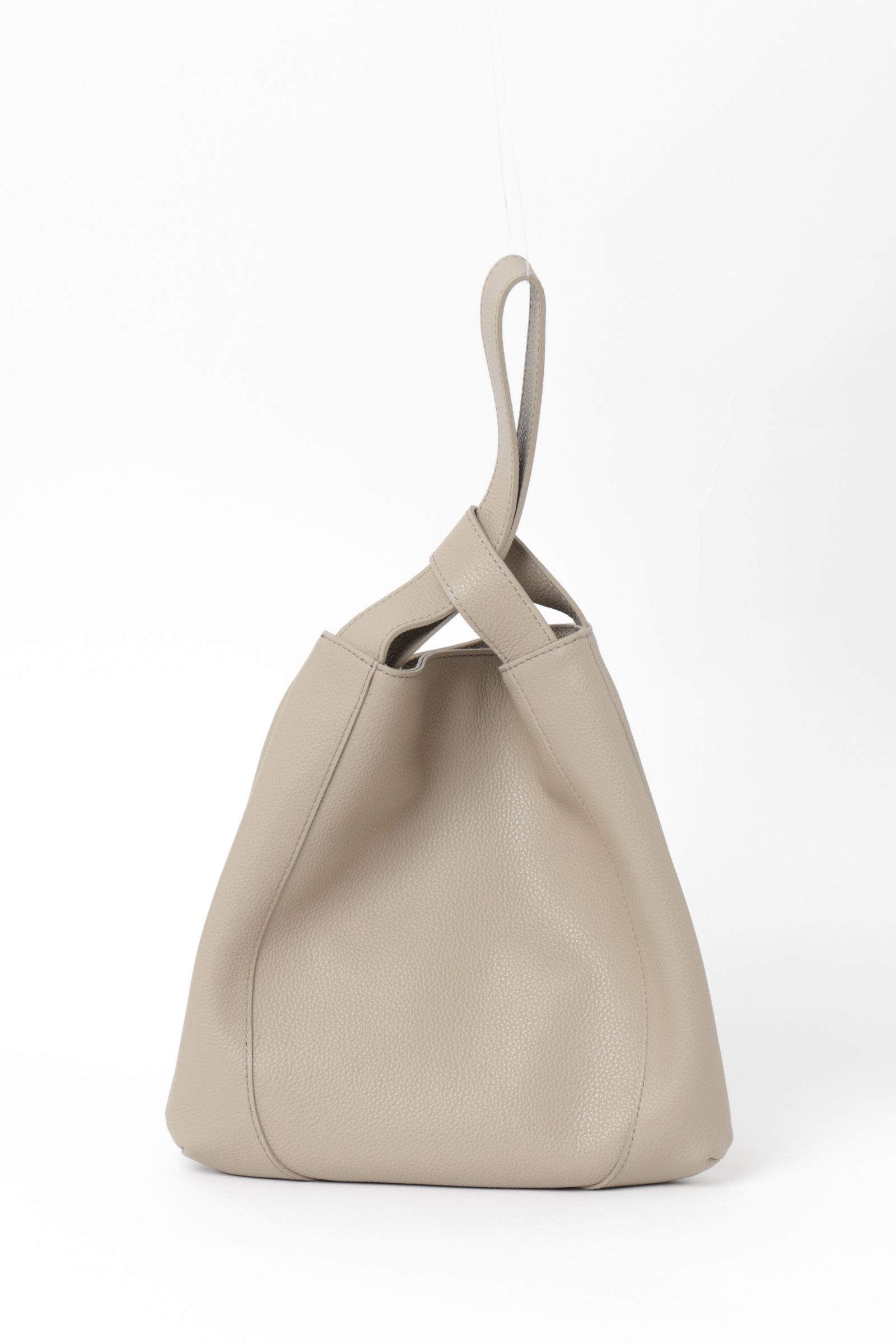 イタリアン シュリンクレザー ワンハンドルバッグ  / トープ