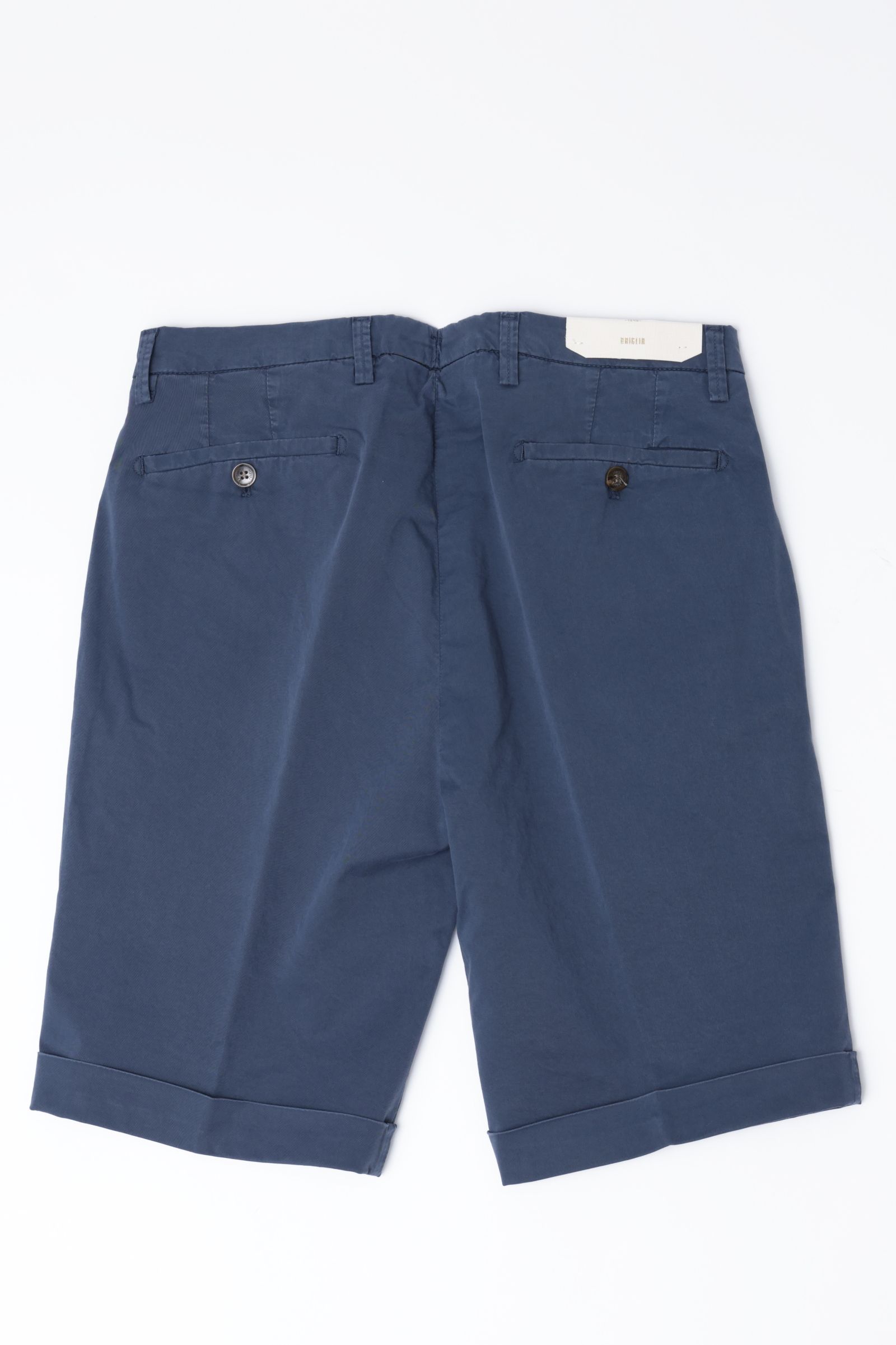 【干場さん別注】 BG101 コットンストレッチ ワンプリーツスリムショーツ  / ネイビー