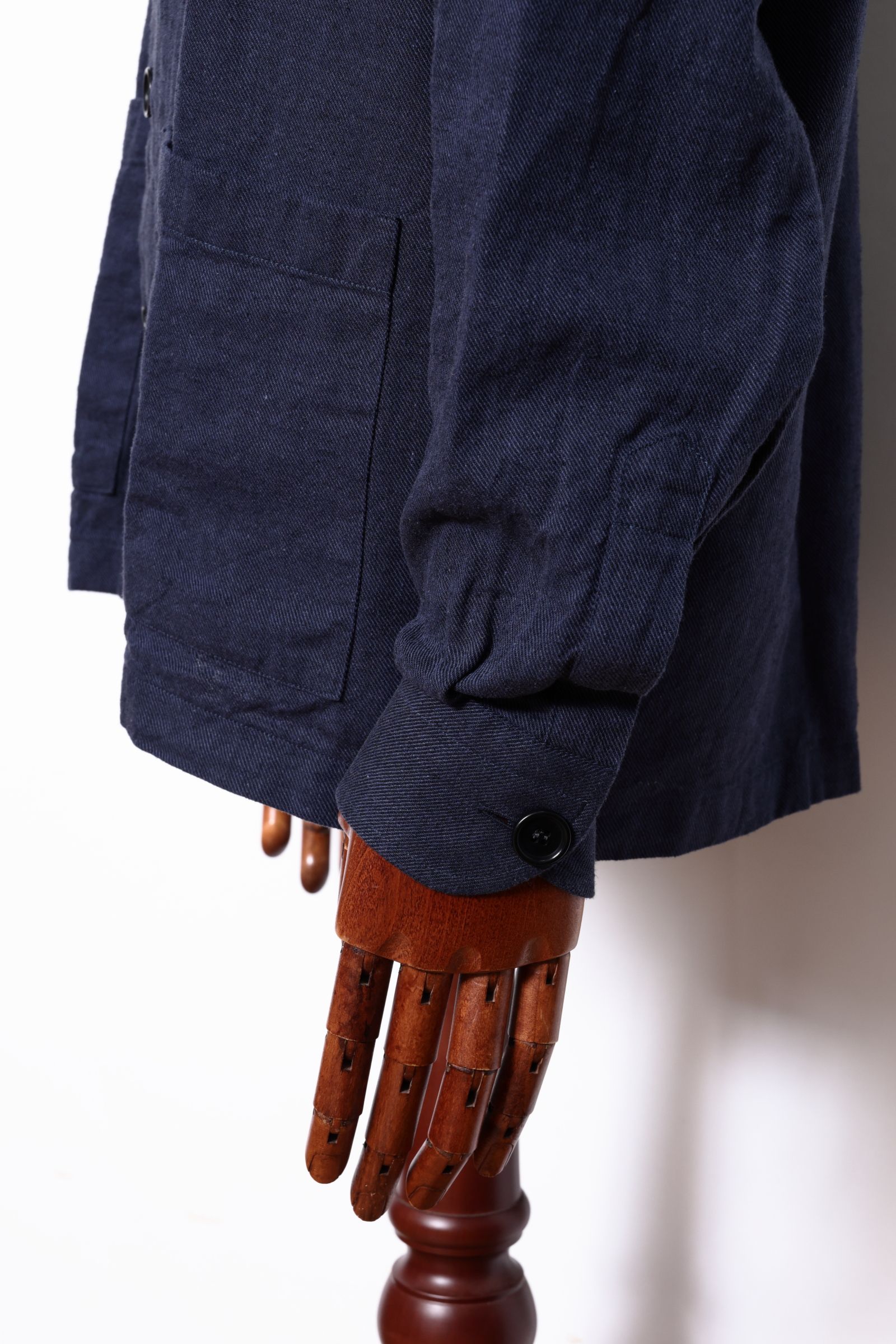 GR401L コットンリネン カバーオール シャツジャケット / ネイビー